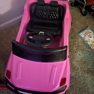 Pink Toy Car with Black Interior